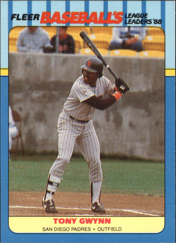 1988 Fleer League Leaders Baseball Cards       016      Tony Gwynn